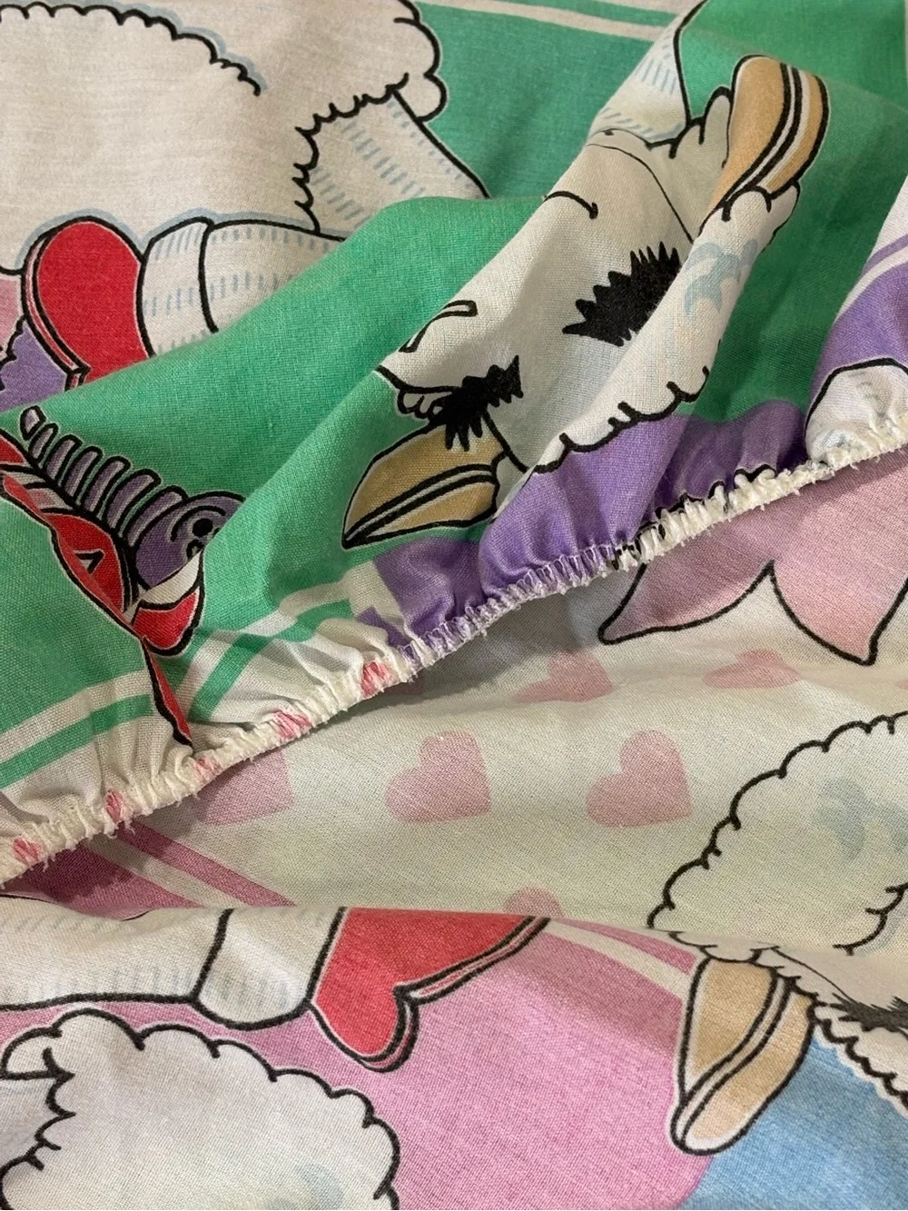 Shari Lewis 1993 Lamb Chop vintage fitted bed sheet for twin bed